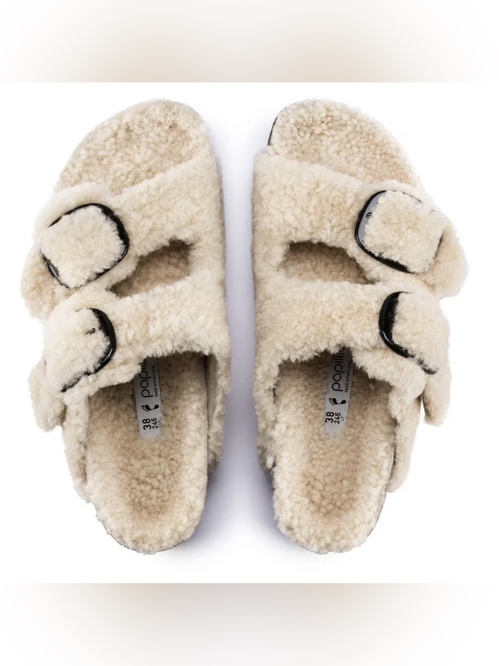 Birkenstock Papillio Arizona Big Buckle Pap Teddy Eggshell